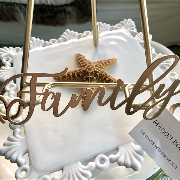 NWT Large Gold “Family” Photo Picture Book Stand - Picture 2 of 4